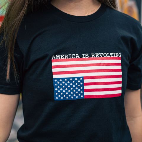 FLIPPED T-shirt - USA on black