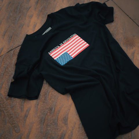 FLIPPED T-shirt - USA on black