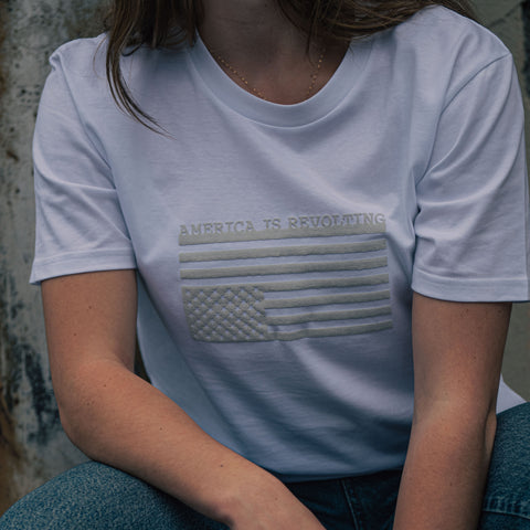 FLIPPED T-shirt - white on white