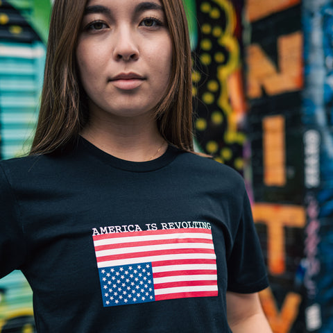 FLIPPED T-shirt - USA on black