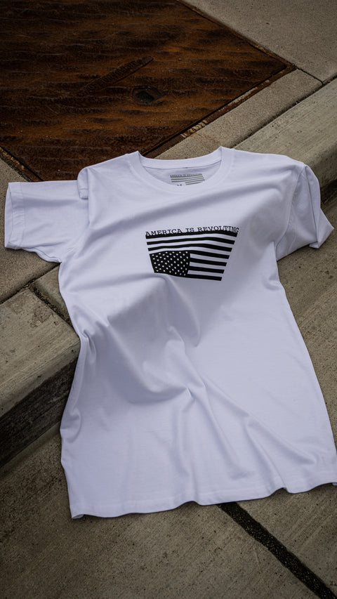 FLIPPED T-shirt - black on white
