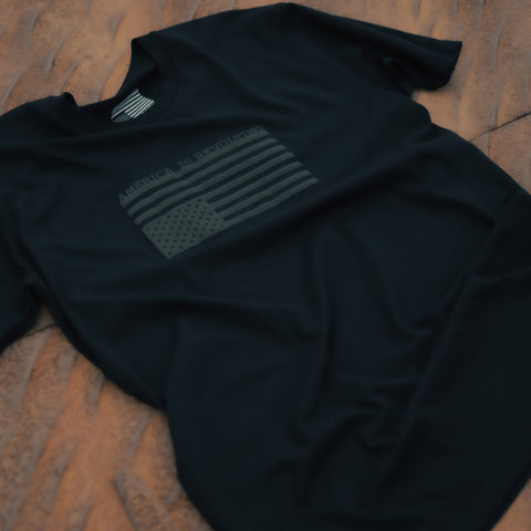 FLIPPED T-shirt - black on black