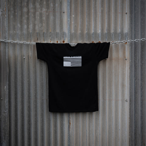 FLIPPED T-shirt - white on black