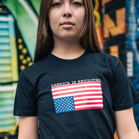 FLIPPED T-shirt - USA on black