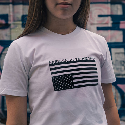 FLIPPED T-shirt - black on white