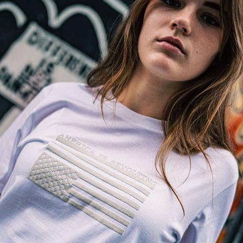 FLIPPED T-shirt - white on white