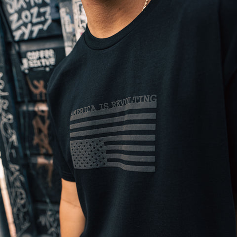 FLIPPED T-shirt - black on black