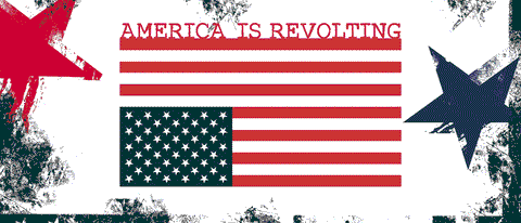 Upside down flag with text that says "This Flag is Patriotic"